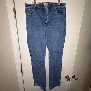 Abercrombie & Fitch Women's Straight Leg Blue Jeans